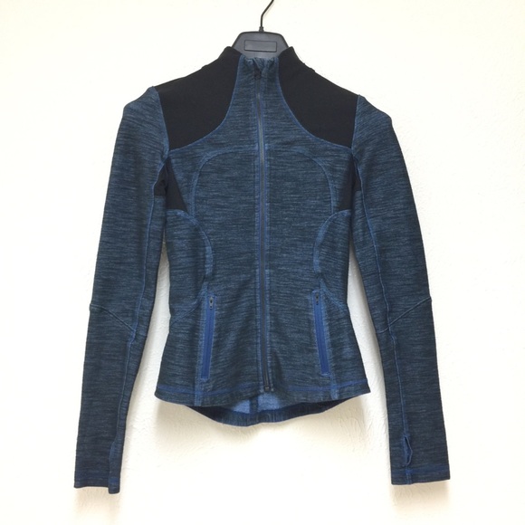 Lululemon🍋Forme Jacket Slub Denim Blue / Black 4 - Picture 2 of 8